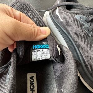 second hand, very little use, size 8.5 wide, model Clifton 9